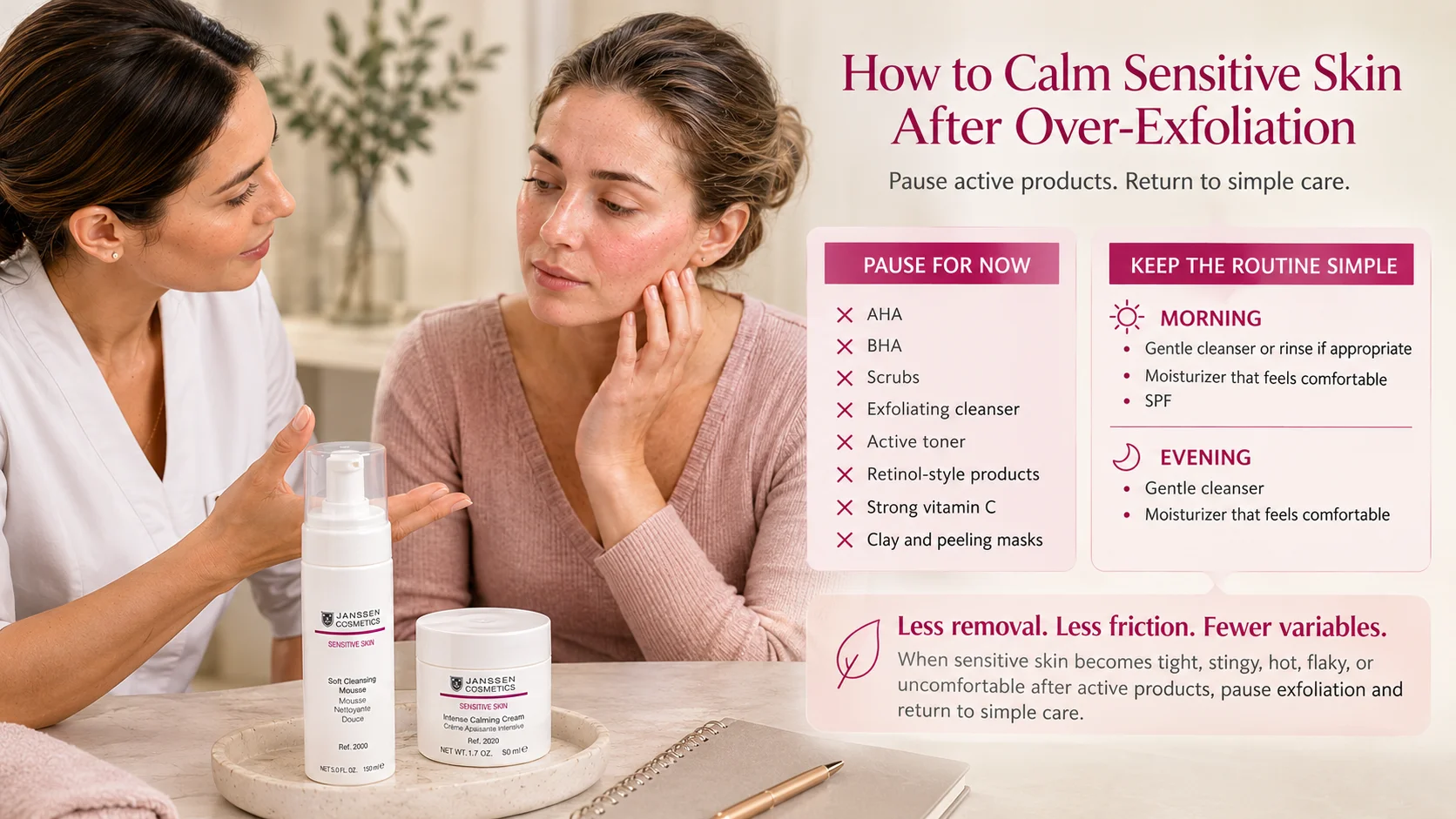 How to Calm Sensitive Skin After Over-Exfoliation