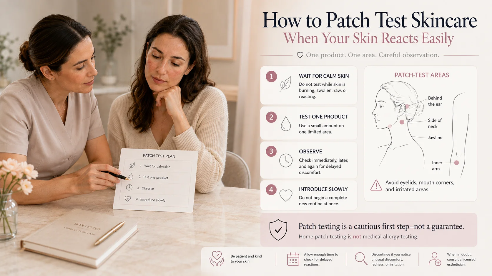How to Patch Test Skincare When Your Skin Reacts Easily