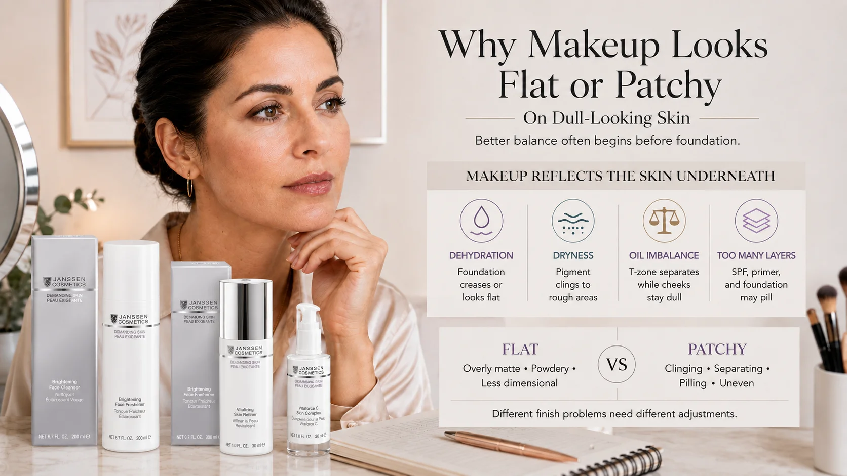 Why Makeup Looks Flat or Patchy on Dull Skin